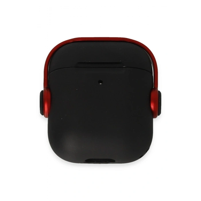 Mey İthalat®   Airpods 2 (2.nesil) Cool Kılıf - Siyah-Kırmızı