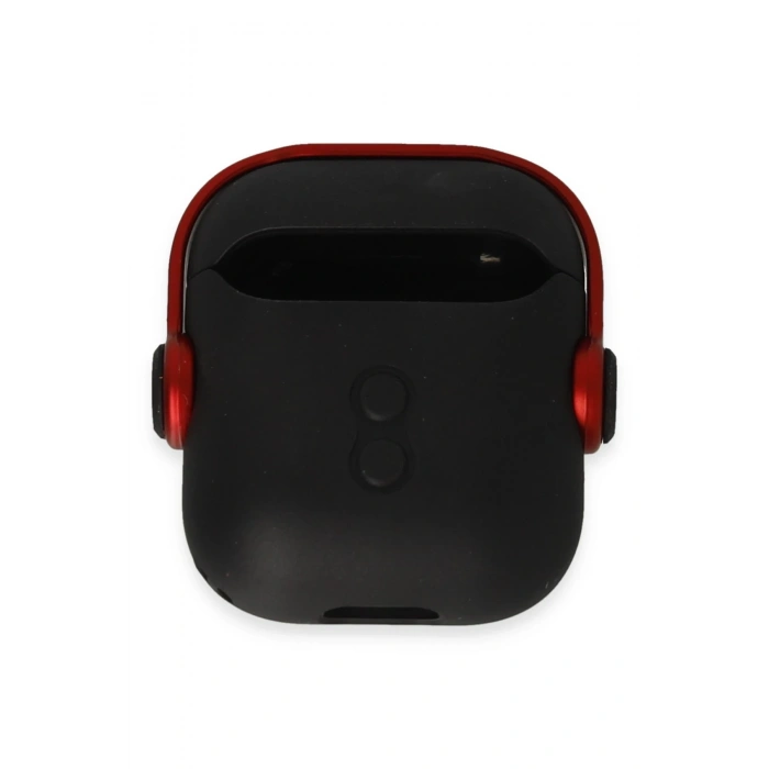 Mey İthalat®   Airpods 2 (2.nesil) Cool Kılıf - Siyah-Kırmızı