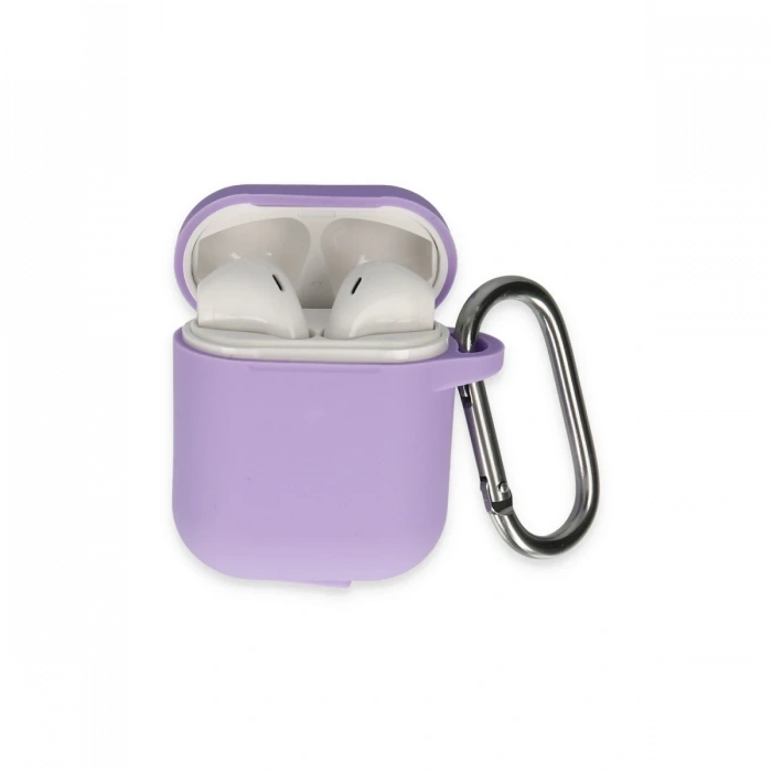 Mey İthalat®   Airpods 2 (2.nesil) Hang Kılıf - Lila