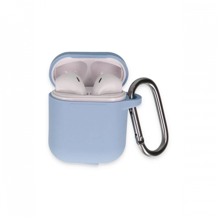 Mey İthalat®   Airpods 2 (2.nesil) Hang Kılıf - Mavi
