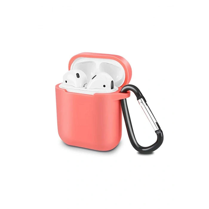 Mey İthalat®   Airpods 2 (2.nesil) Sert Silikon Kılıf - Fuşya