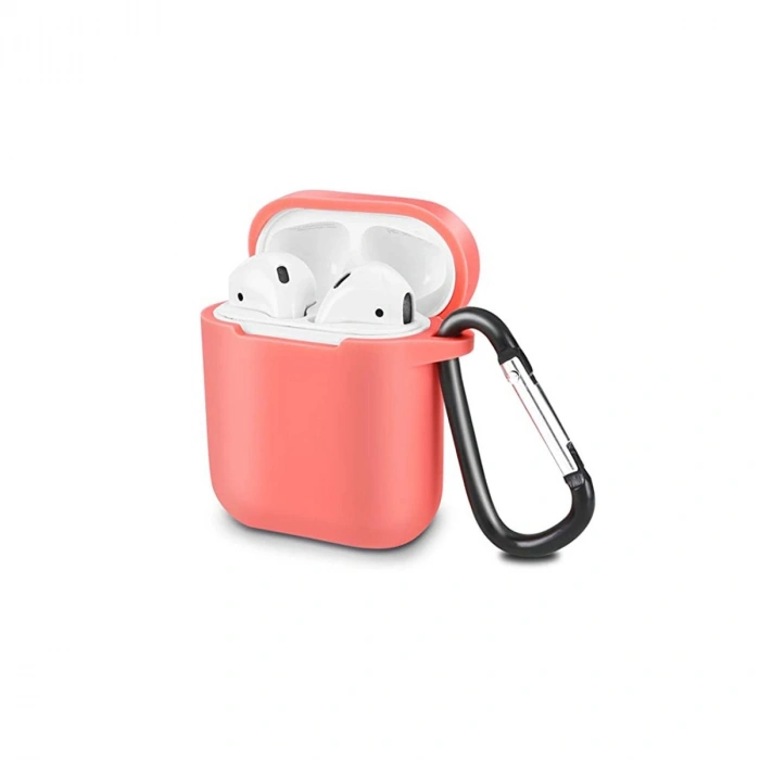 Mey İthalat®   Airpods 2 (2.nesil) Sert Silikon Kılıf - Fuşya