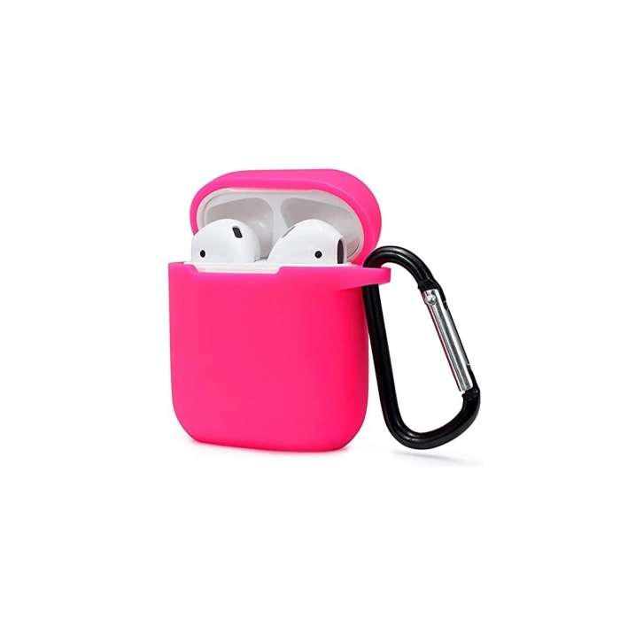 Mey İthalat®   Airpods 2 (2.nesil) Sert Silikon Kılıf - Pembe