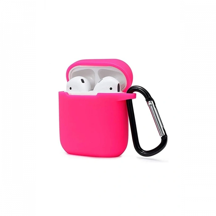 Mey İthalat®   Airpods 2 (2.nesil) Sert Silikon Kılıf - Pembe