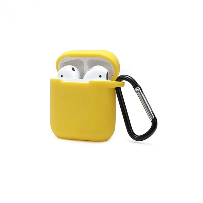 Mey İthalat®   Airpods 2 (2.nesil) Sert Silikon Kılıf - Sarı