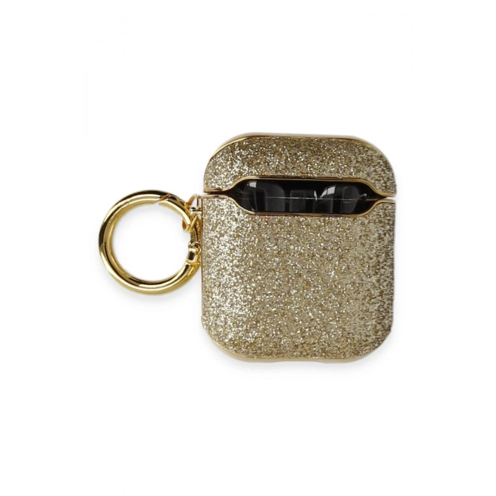 Mey İthalat®   Airpods 2 (2.nesil) Spell Simli Kılıf - Gold