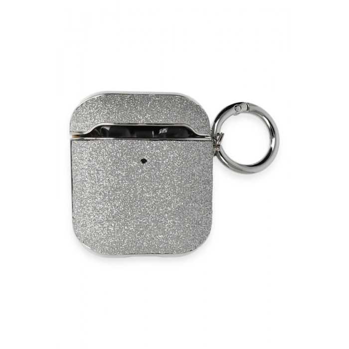 Mey İthalat®   Airpods 2 (2.nesil) Spell Simli Kılıf - Gümüş