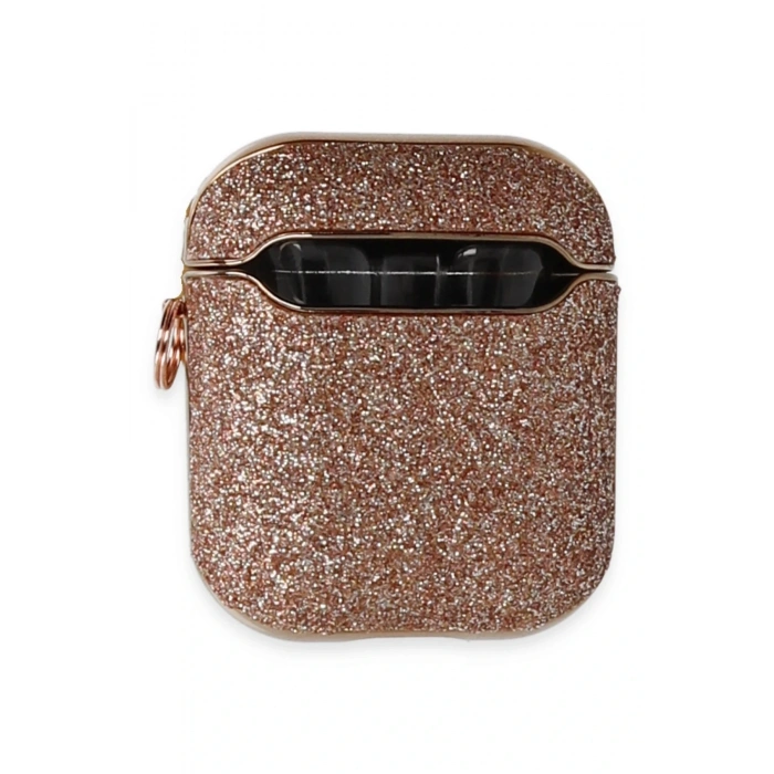 Mey İthalat®   Airpods 2 (2.nesil) Spell Simli Kılıf - Rose Gold
