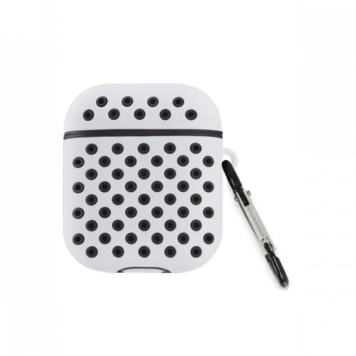 Mey İthalat®   Airpods 2 (2.nesil) Spor Delikli Kılıf - Gri-Siyah