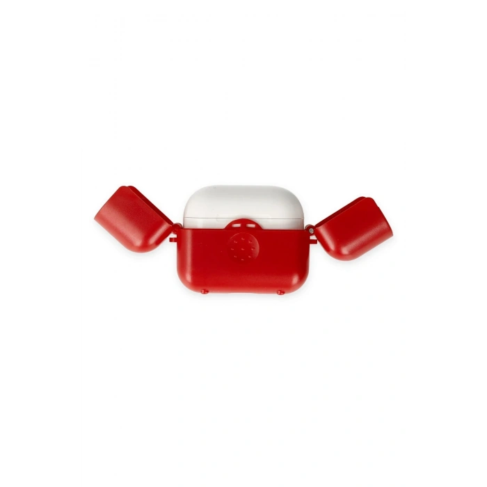 Mey İthalat®   Airpods 3 (3.nesil) Basmalı Kılıf - Kırmızı