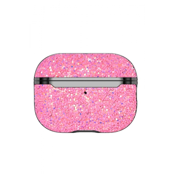 Mey İthalat®   Airpods 3 (3.nesil) Bright Simli Airpods Kapak - Pembe