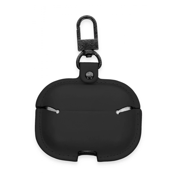Mey İthalat®   Airpods 3 (3.nesil) Çanta Deri Kılıf - Siyah