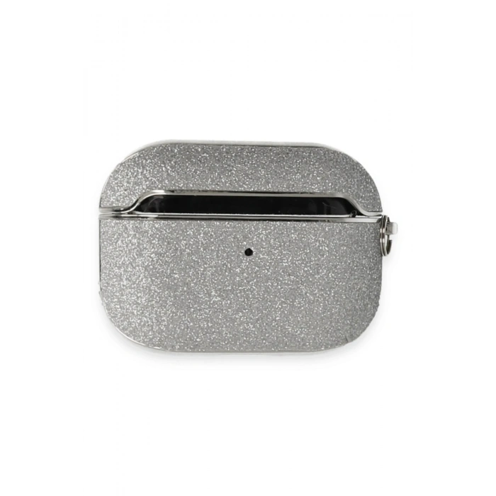 Mey İthalat®   Airpods Pro (1.nesil) Spell Simli Kılıf - Gümüş