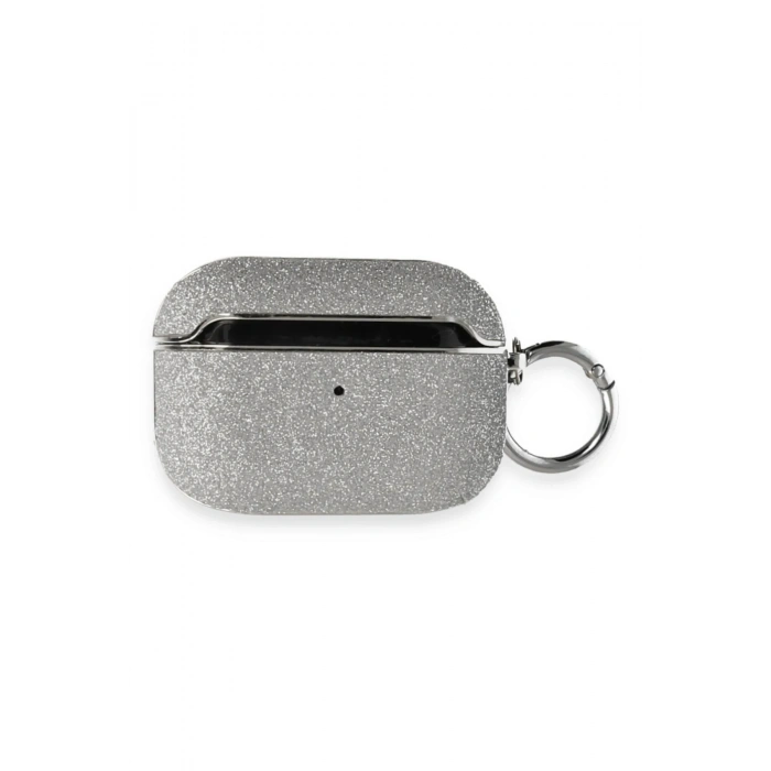 Mey İthalat®   Airpods Pro (1.nesil) Spell Simli Kılıf - Gümüş