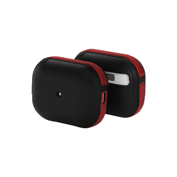 Mey İthalat®   Airpods Pro 2 (2.nesil) MO-A8 Armor Kılıf - Kırmızı