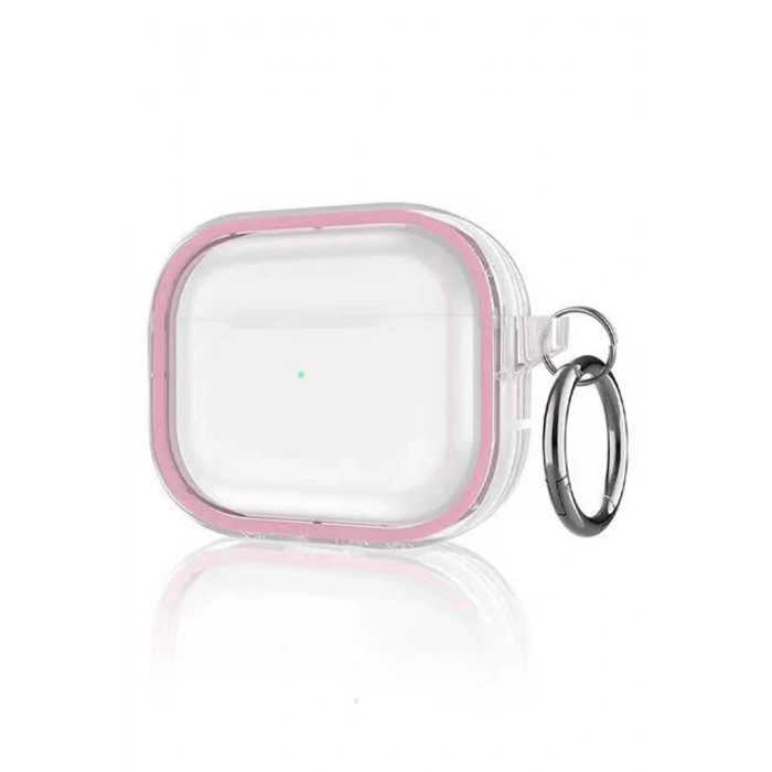 Mey İthalat®   Airpods Pro 2 (2.nesil) Shiny Şeffaf Kılıf - Pembe