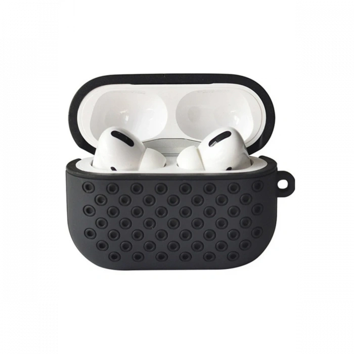 Mey İthalat®   Airpods Pro 2 (2.nesil) Spor Delikli Kılıf - Siyah-Siyah