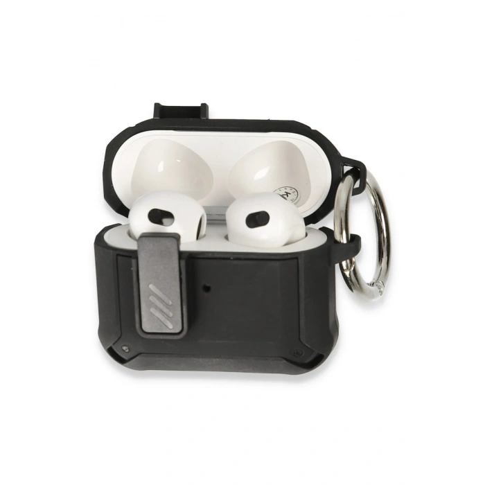 Mey İthalat®   Airpods Pro 2 (2.nesil) Truva Kılıf - Siyah