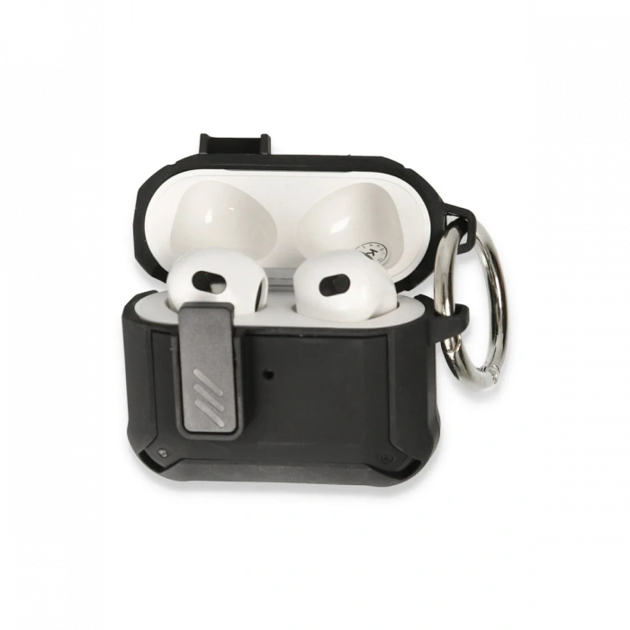 Mey İthalat®   Airpods Pro 2 (2.nesil) Truva Kılıf - Siyah