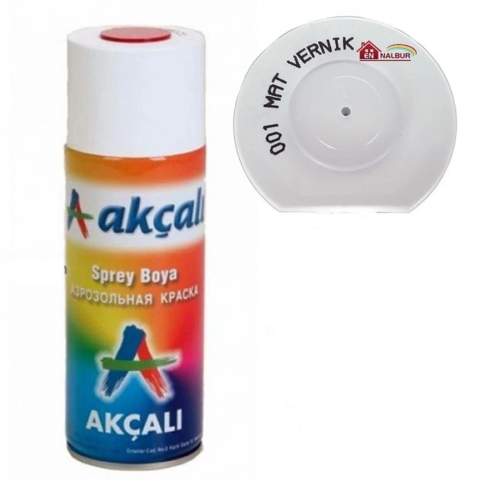 Mey İthalat® Akçalı Sprey Boya 400 001 Mat Vernik