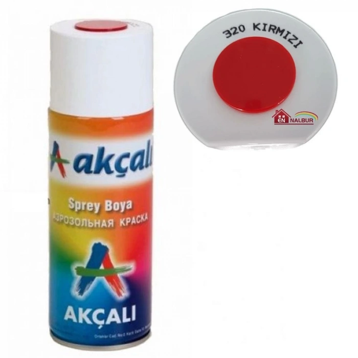 Mey İthalat® Akçalı Sprey Boya 400 ml 320 Kırmızı