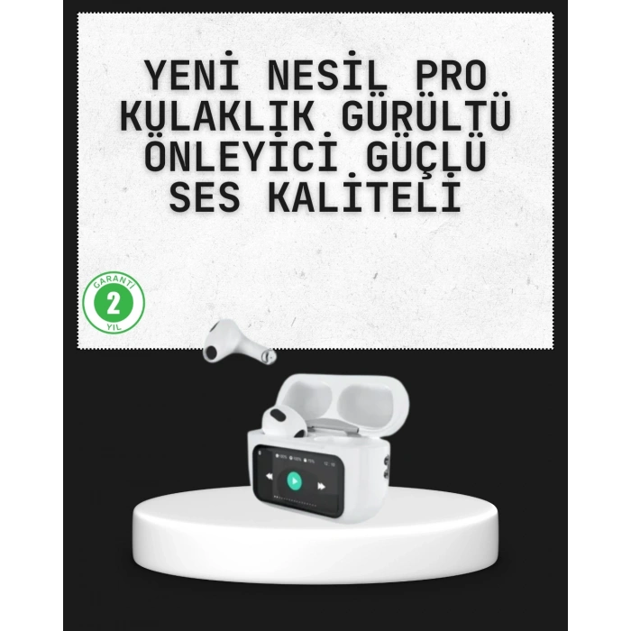 Mey İthalat® Akıllı Sensörlü Su Geçirmez Bluetooth Kulaklık Güçlü Batarya ve Bass