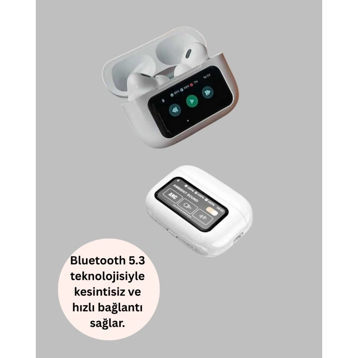 Mey İthalat® Akıllı Sensörlü Su Geçirmez Bluetooth Kulaklık Güçlü Batarya ve Bass