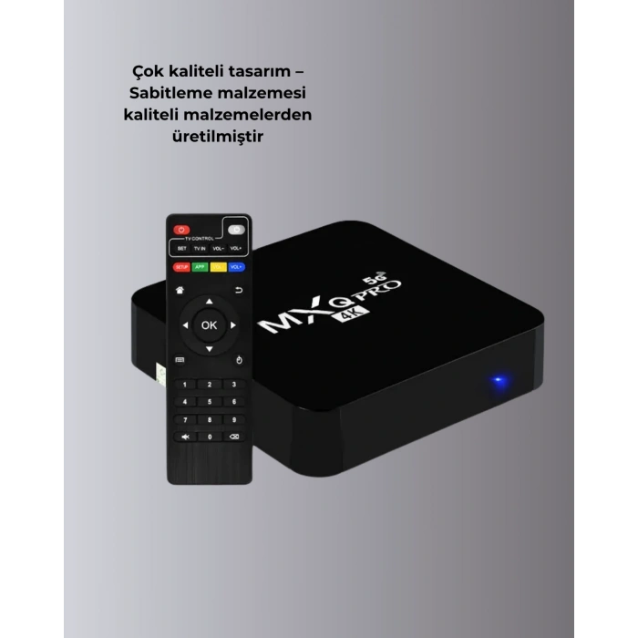 Mey İthalat® Android TV Box 4K – 2GB RAM 16GB ROM, Kablosuz Wi-Fi Medya Oynatıcı