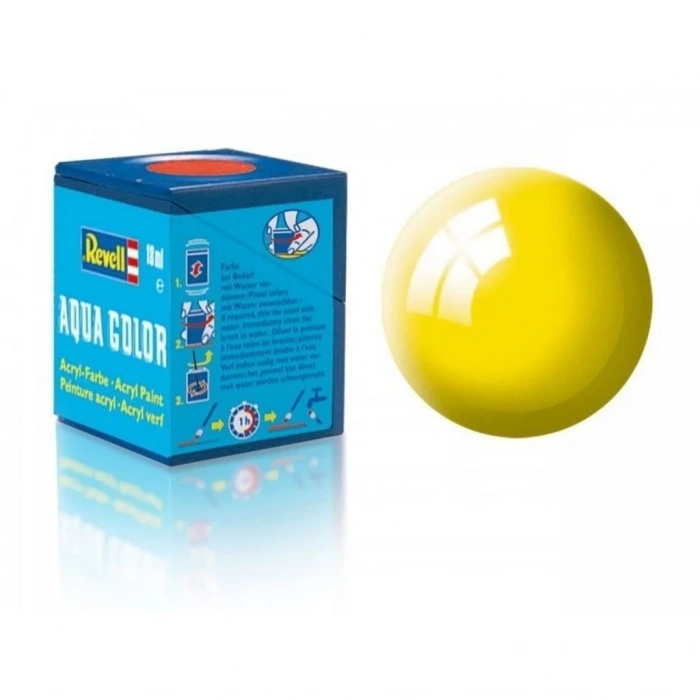 Mey İthalat® Aqua Color Yellow - Gloss Boya- 18 ml