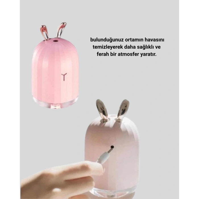Mey İthalat® Aromaterapi Uyumlu Hava Nemlendirici – Ultrasonik Sessiz Difüzör