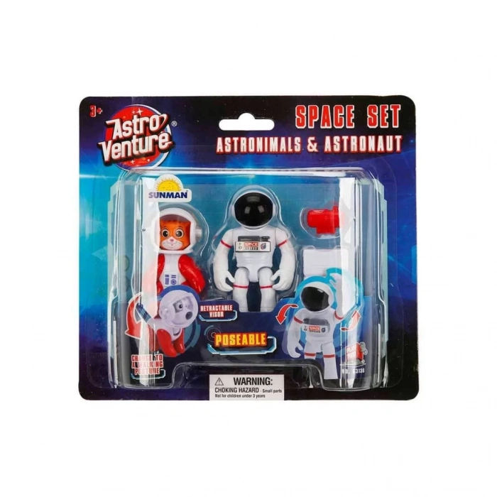 Mey İthalat® Astro Venture Astronimals & Astronaut Uzay Seti