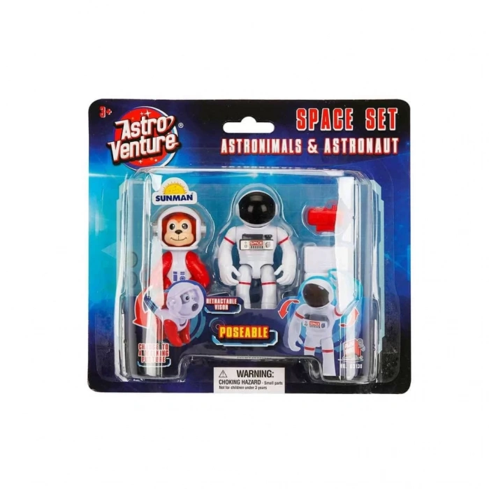 Mey İthalat® Astro Venture Astronimals & Astronaut Uzay Seti
