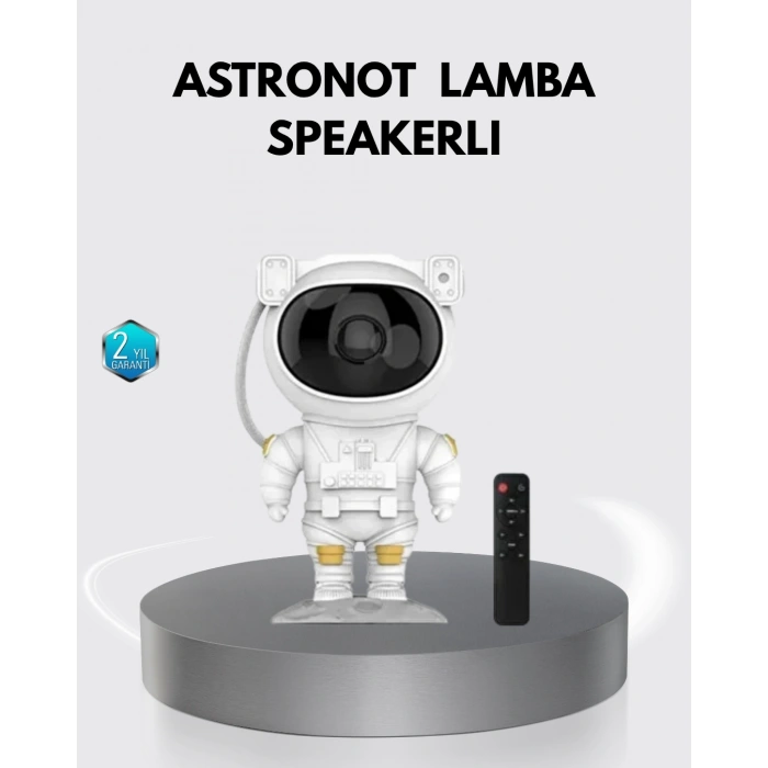 Mey İthalat® Astronot Şekilli Galaxy Projeksiyon Lambası Nebula Efektli Dekoratif Lamba