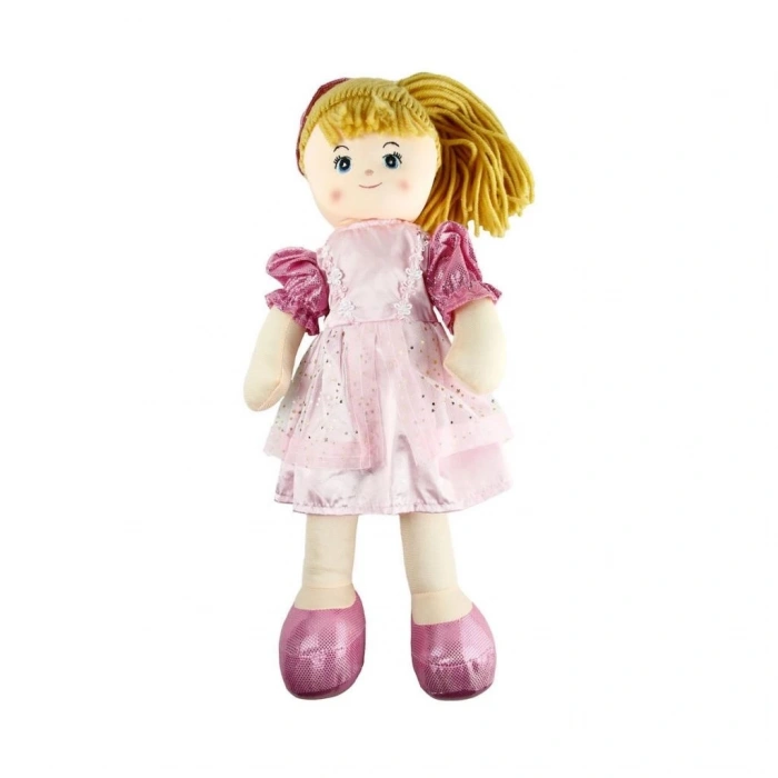 Mey İthalat® AY950C Parlak Elbiseli Bez Bebek 50 cm -Vardem