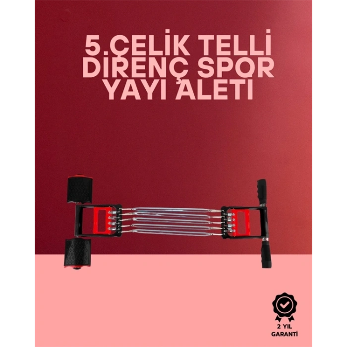 Mey İthalat® Ayarlanabilir Elastik Yaylı Ergonomik Tasarımlı Kas Güçlendirme Seti