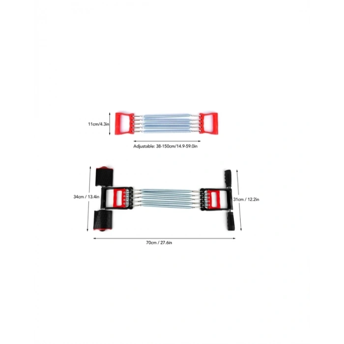 Mey İthalat® Ayarlanabilir Elastik Yaylı Ergonomik Tasarımlı Kas Güçlendirme Seti