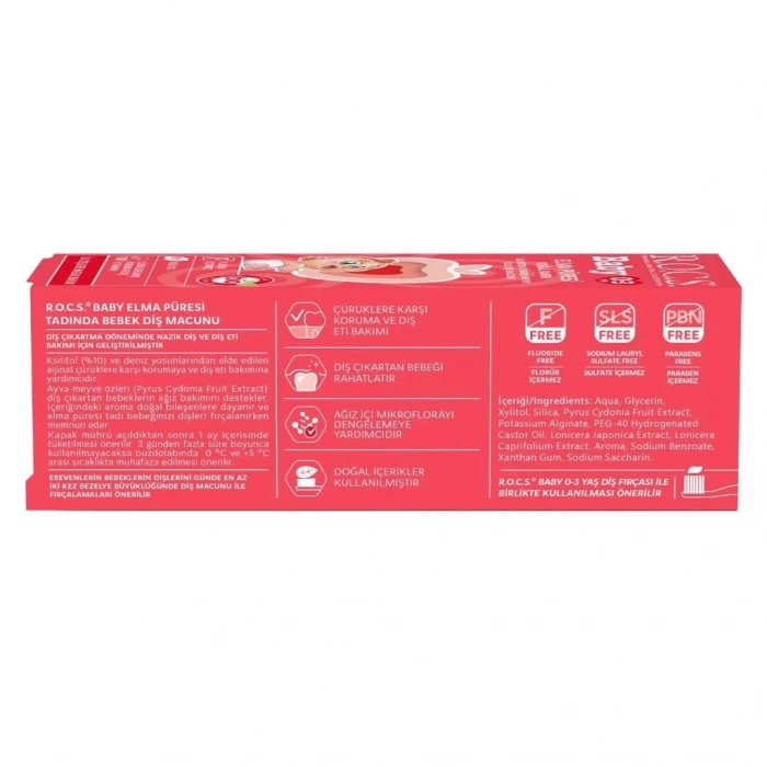 Mey İthalat®  .Baby Diş Macunu 0-3 Yaş 35 ml Elma