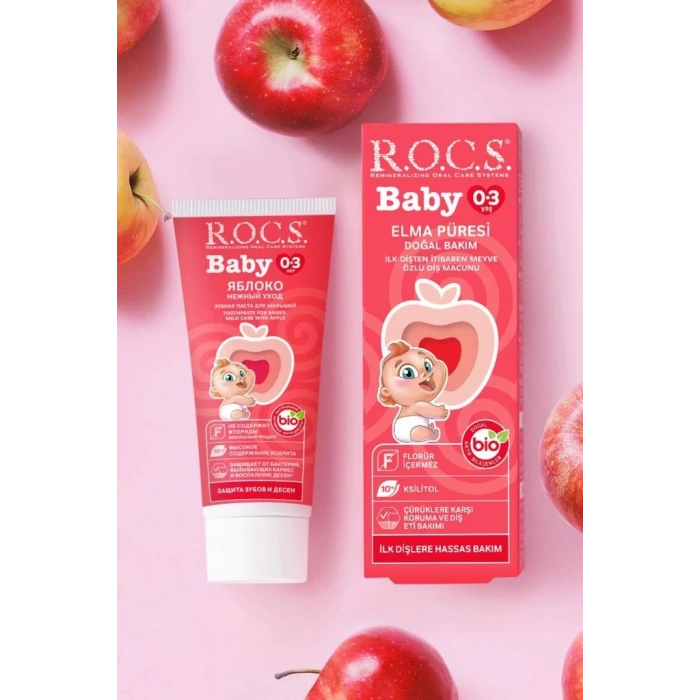 Mey İthalat®  .Baby Diş Macunu 0-3 Yaş 35 ml Elma