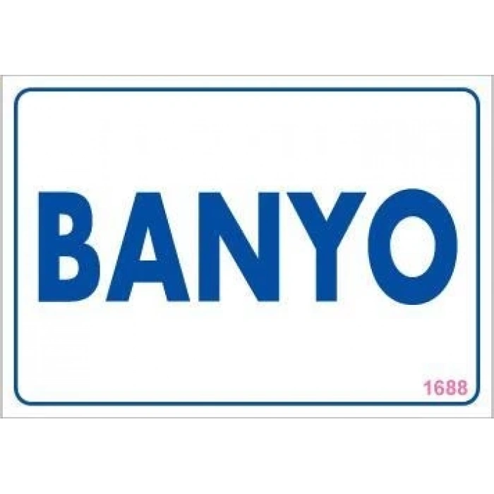 Mey İthalat® Banyo Uyarı Levhası 17,5x25 KOD:1688