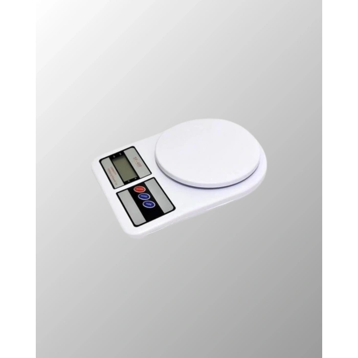 Mey İthalat® Beyaz Plastik Dijital Mutfak Tartısı – 24x16.8x1.5cm