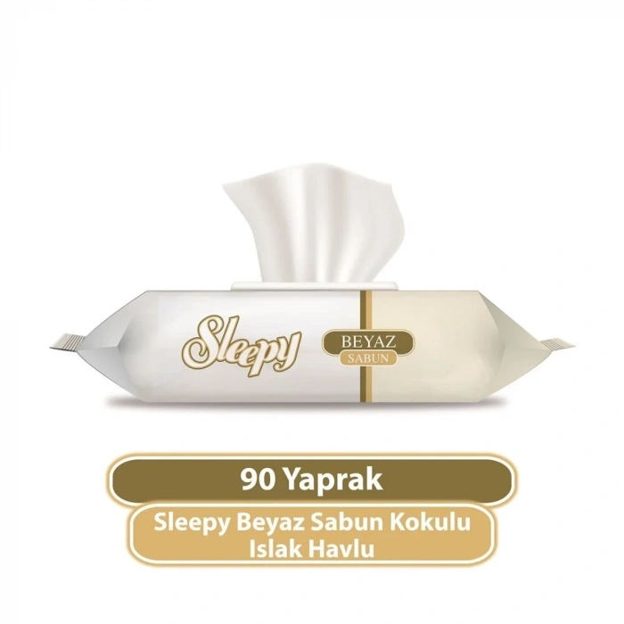 Mey İthalat®   Beyaz Sabun Kokulu Islak Havlu Mendil 90 Adet