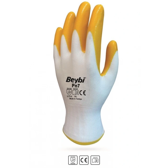 Mey İthalat® Beybi PN7 No:10 Sarı Nitril Eldiven