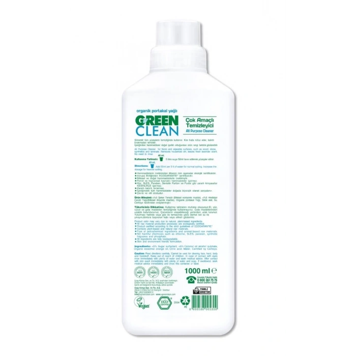 Mey İthalat®   Bitkisel Çok Amaçlı Temizleyici 1000 ml
