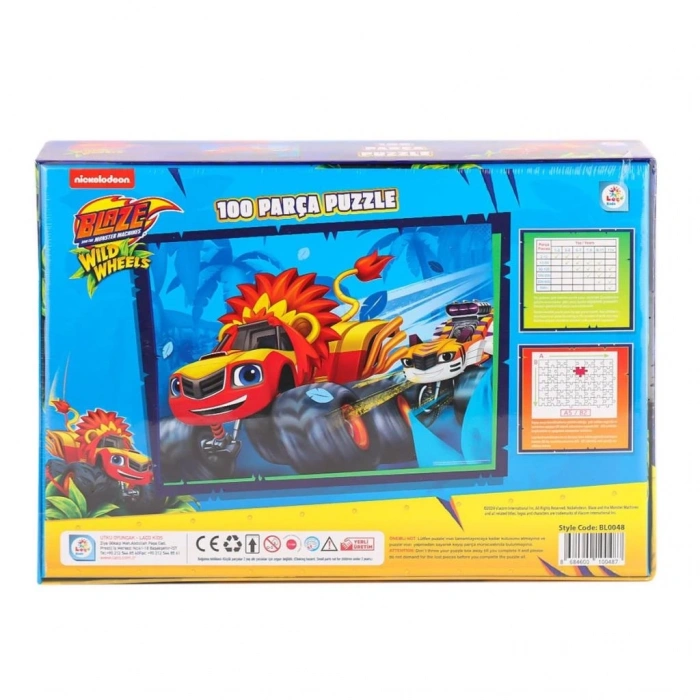 Mey İthalat® BL0048 Blaze Machines 100 Parça Puzzle