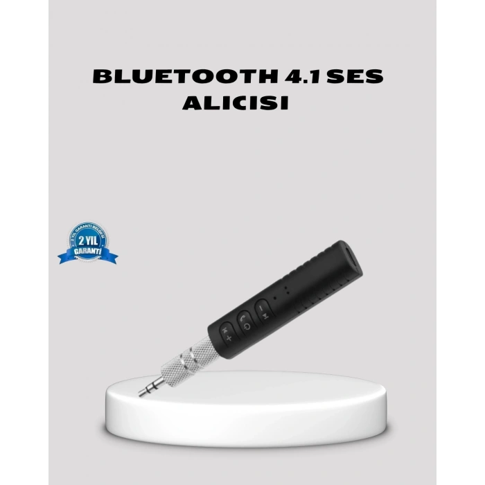 Mey İthalat® Bluetooth 4.1 Müzik Alıcısı 3.5mm Aux Girişli Mini Kablosuz Adaptör