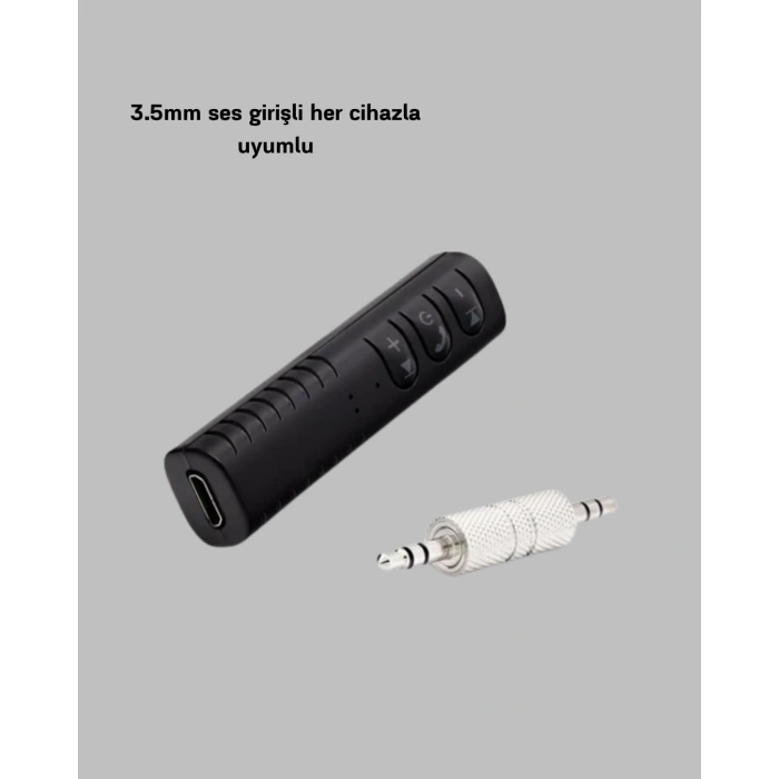 Mey İthalat® Bluetooth 4.1 Müzik Alıcısı 3.5mm Aux Girişli Mini Kablosuz Adaptör