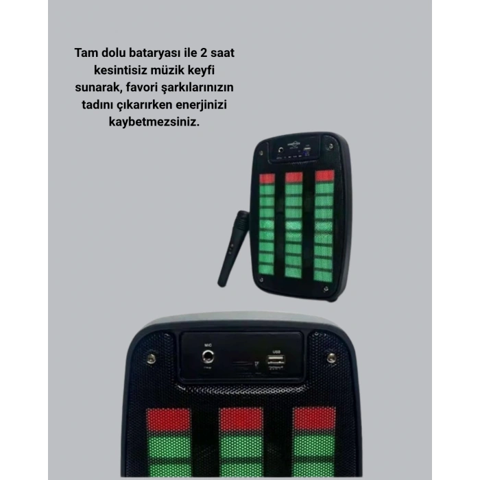 Mey İthalat® Bluetooth Hoparlör – Kablosuz Bağlantı, 2 Saat Müzik Süresi