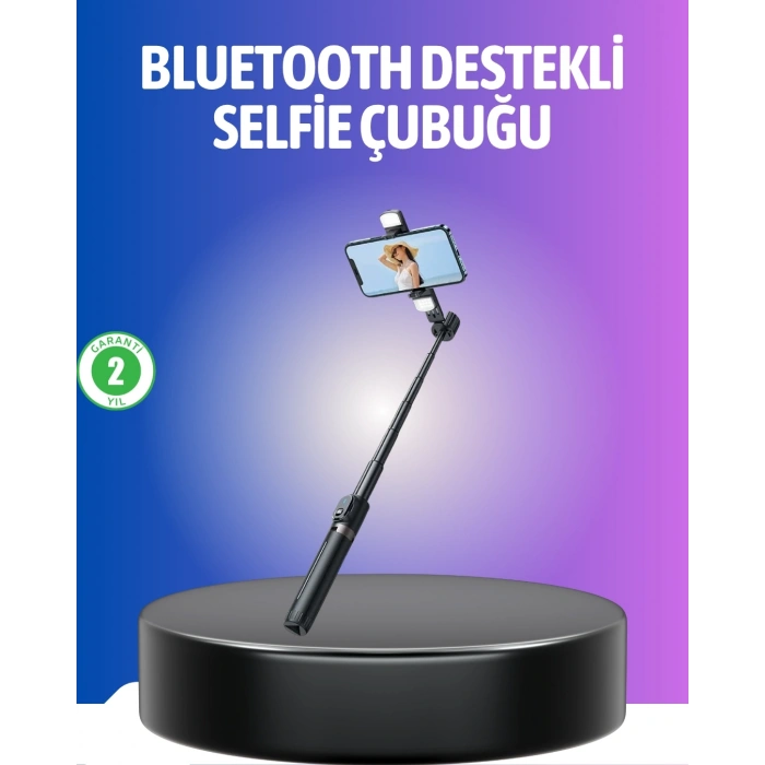 Mey İthalat® Bluetooth Selfie Çubuğu – Uzaktan Kumandalı