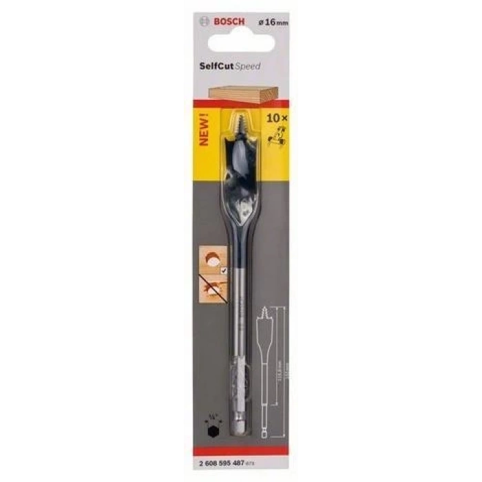 Mey İthalat® Bosch 16X152 Altıgen Yassı Ahşap Maktap Ucu