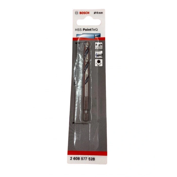 Mey İthalat® Bosch Point TeQ Altıgen Şaftlı Hss Matkap Ucu 6 mm